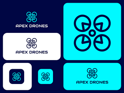 Apex Drones branding clean design drone drone logo flat flat logo geometric logo graphic design logo minimal minimal logo modern logo simple logo