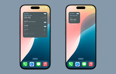 Alarm clock widget design figma jitter lottie ui ux uı elements widget