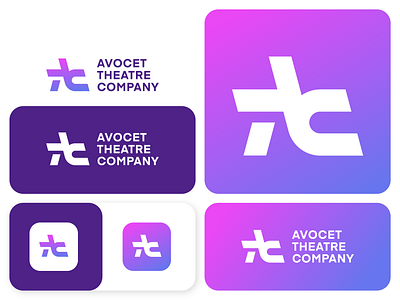 Avocet Theatre Company at logo atc logo branding clean design geometric logo gradient logo graphic design logo minimal minimal logo modern logo simple logo