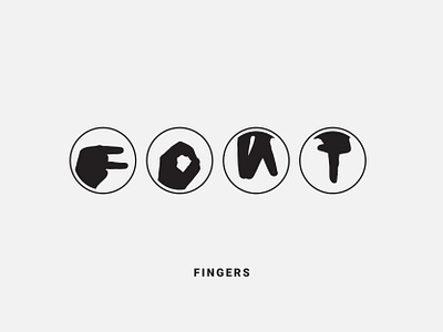 Fingers Font branding design font graphic design minimal typeface