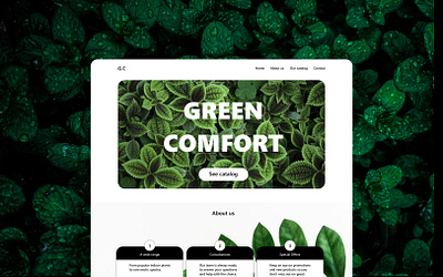 House plants landing design landing plants ui web design