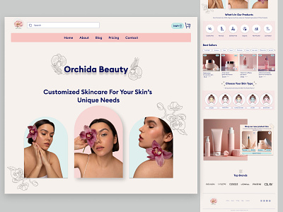 Cosmetics - Web design branding cosmetics graphic design logo shop shop page shopping skincare ui web design