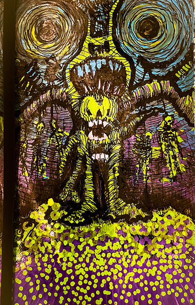 Trick Or Treat inktober monsters paint marker pen and ink