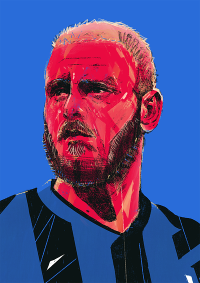 Dimarco - Internazionale character football club football illustrations illustrated football illustrated portrait illustration illustrator inter milan internazionale people portrait portrait illustration portraiture procreate soccer illustrations