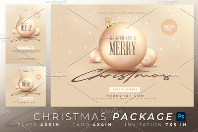 Christmas Card Templates card templates christmas balls christmas bundle christmas invitations flyer flyer templates happy holidays invitation psd invites merry christmas card shopping card