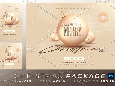 Christmas Card Templates card templates christmas balls christmas bundle christmas invitations flyer flyer templates happy holidays invitation psd invites merry christmas card shopping card