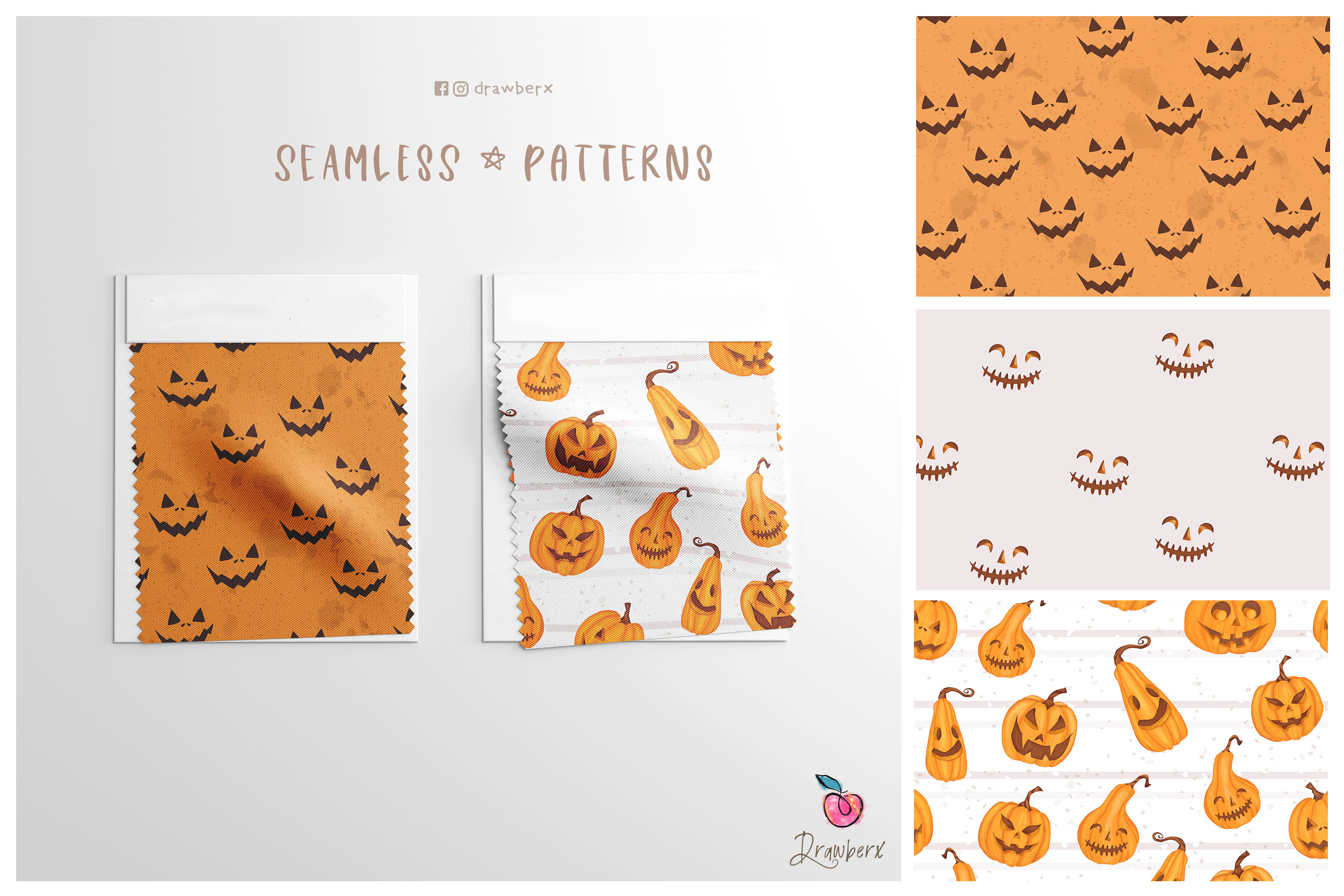 Halloween Pumpkin Face illustration by Drawberx on Dribbble