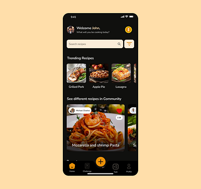 Food Recipe Mobile App Design food recipe app logo ui uiux designer