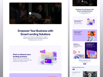 Smart Lending Solutions - Web Design Concept business solutions credit solutions fintech landing page lending product design ui design web design