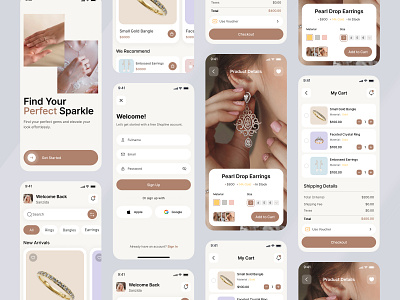 Jewelry App app app design ecommerce app fashion app fashion jewelry app figma design jewelery jewellery store jewellry app jewelry jewelry app jewelry app ui jewelry mobile design mobile app online shop oripio product design shopping shopping app ui