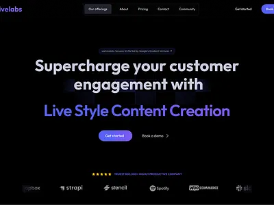 Veehivelabs Landing Page