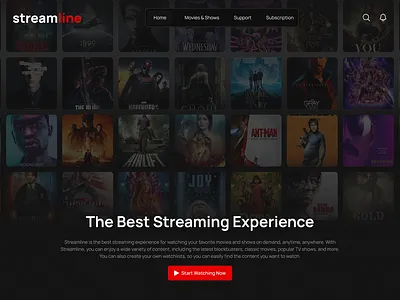 Streamline - Movies & Shows Streaming Platform