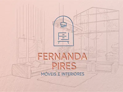 Identidade visual - Fernanda Pires _móveis e interiores branding design graphic design logo visual identity