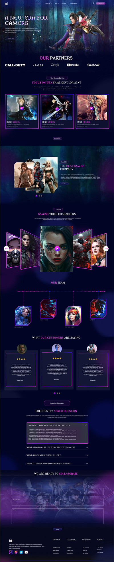 Game Web Landing Page