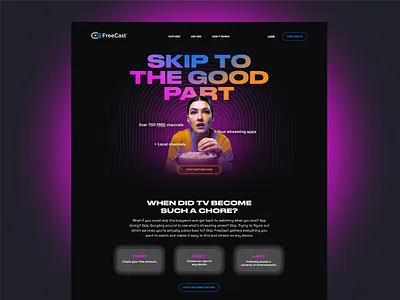 FreeCast Brand apparel branding colorful futuristic graphic design neon packaging television ui