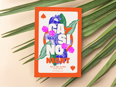 Casino Night casino florida graphic design invitation miami night party