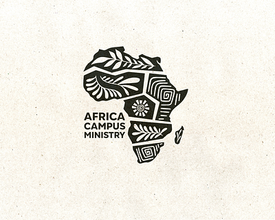 Africa Campus Ministry Logo africa logo branding drawing logo education logo graphic design graphic logo illustration logo logo design rustic logo