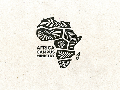 Africa Campus Ministry Logo africa logo branding drawing logo education logo graphic design graphic logo illustration logo logo design rustic logo