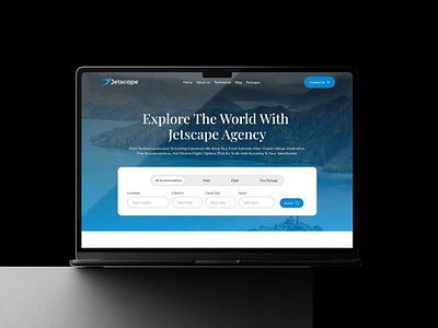 Travel Agency Landing Page for Jetscape agency cheap flight design dribble design dribble website global entry hotel booking landing page raddito tourism travel travel agency travel website trip planner ui ui design user interface web web design website