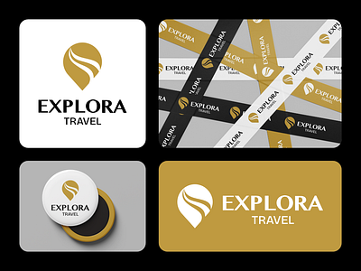 Explora Travel Logo graphic design logo logo design logo folio travel