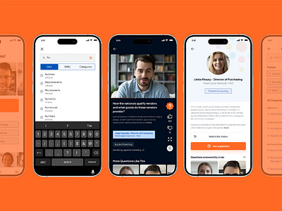 Mobile App Design to a Question from Experts ask question edtech education mentor minimal modern profile sleek ui ux video