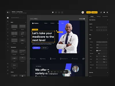 No-Code Website Builder - UI UX Design creative ui no code no code builder ui ui design ux ux design web builder web design