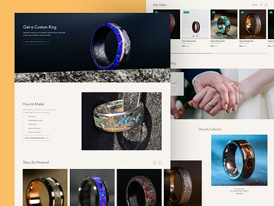 Landing page for an ecommerce store caraousal conversion ecomm ecommerce image section image to text jewellery modern ui unique ux