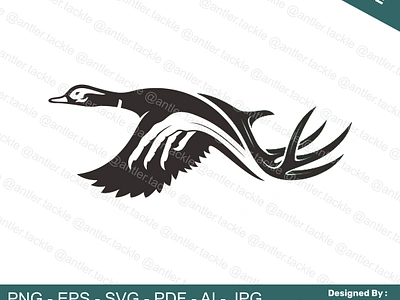 Duck Deer Antler Turkey Feet Hunting Logo By Donan Antler Tackle deer logo