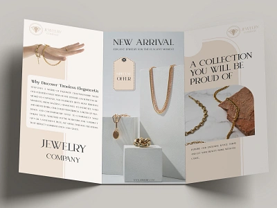 Jewelry Brochure Design brand branding brochure brochure design catalog catalog design design digital digital art elegant flyer flyer design graphic design identity branding jewelry luxury marketing collateral marketing material modern product brochure