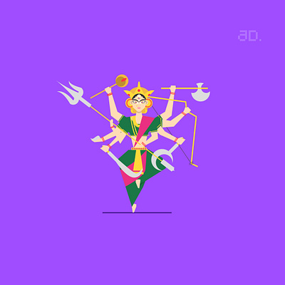 Maa durga | Navratri dandiya design designs god god illustration graphic design hindu hindu god illustraion illustration art illustrator kaali maata maa durga motion graphics navratri navratri special shiv