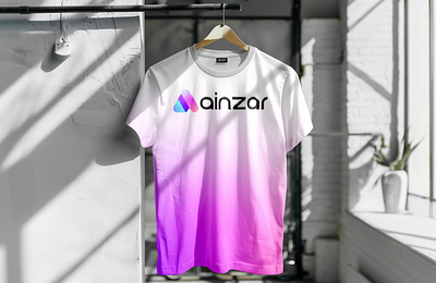 T-shirt design for ainzar agency app logo branding business clean company company logo design