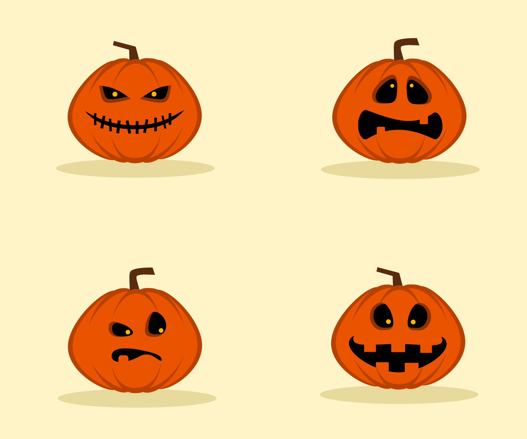 Jack-O'-Lanterns halloween illustration vector art