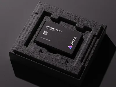 Business card design for ainzar agency app logo branding business clean company company logo design illustration