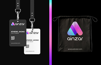 ID card and bag design agency app logo branding business clean company company logo design illustration