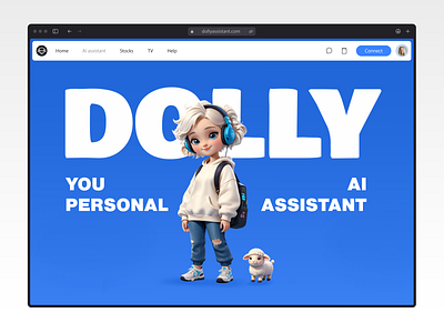 Assistant 3d ai assistant design girl graphic design picture site ui uxui web webdesign