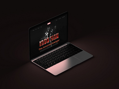 Iron Man Concept Landing Page 3d branding graphic design minimal ui