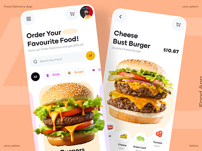 Food Delivery App adom app app design app ui delivery app food app food delivery app food store ui ux