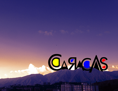 CaRaCAS caracas graphic design illustration lettering mountain photo sunset