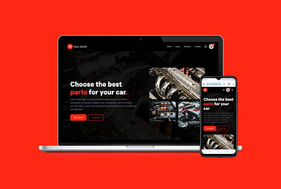 Autozenithparts.com landing page car parts css e commerce html uiux