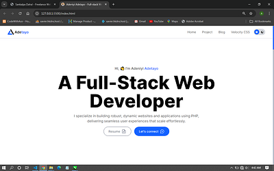 Portfolio v1.1 landing page css dark mode dark theme html landing page light mode new logo portfolio ui