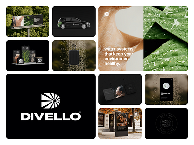 Divello Direction 2 abstract bento black and white branding branding and identity clean design dribbble graphic design grid home house identity logo logo design minimal modern nature photography water