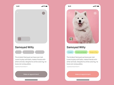 Pet Shelter Mobile App IOS appdesign appdevelopment appprototype appui designinspiration designsystem interactiondesign ios iosapp iosui iphone iphoneapp minimalui mobileapp mobiledesign mobileinterface mobileux uidesign uiux uxdesign