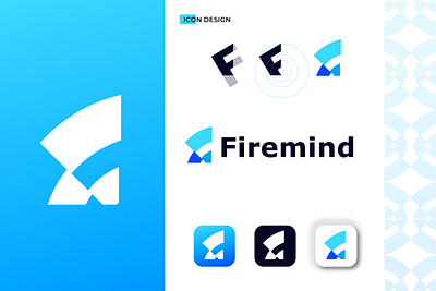 Firemind Logo Design branding f f letter f logo icon design logo logo design modern modern logo modern tech tech logo