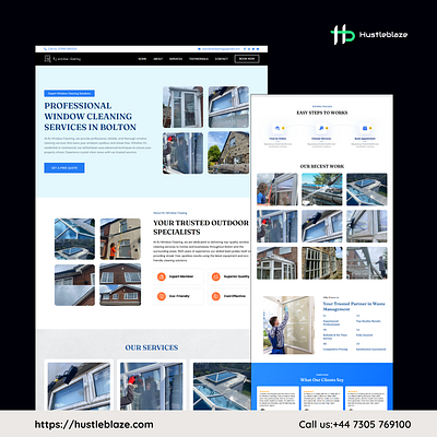 Professional Window Cleaning Services Website Design 3d animation branding graphic design logo motion graphics ui