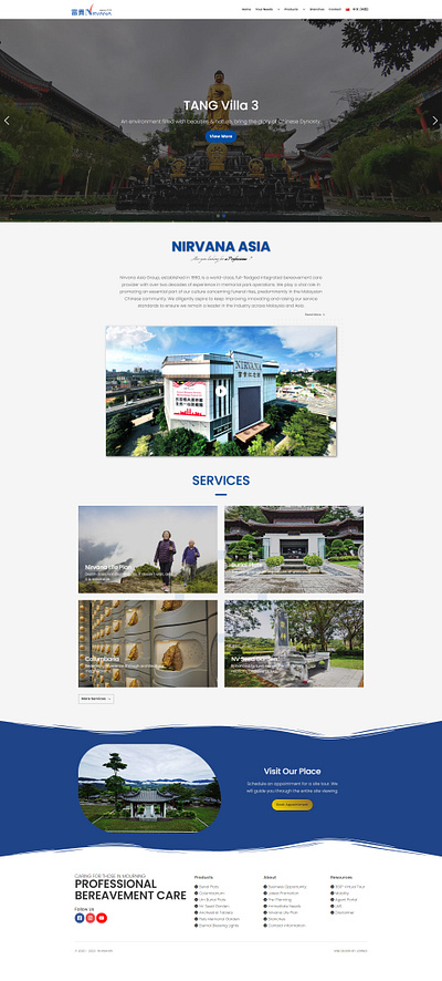 Website Design for NV Asia Agent - Nirvana Asia agency nirvana nirvana asia nv asia nvasia web design website design website development