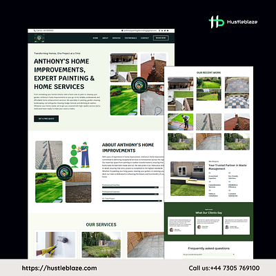 Painting & Home Services Website Design 3d animation branding graphic design logo motion graphics ui