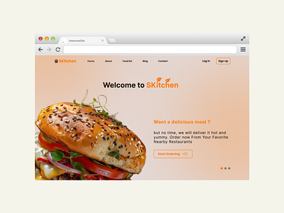 Food Delivery : Hero Section branding delivery food herosection ui website