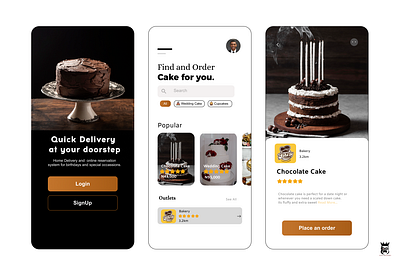 Cake App Design in Figma branding design graphic design logo ui