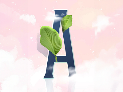 Design a letter A and leafs a banner branding creative design graphic design leaf letter logo poster social post tutorial typography