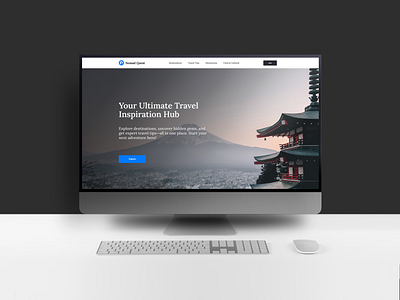 Nomad Quest - Landing Page blog blogpost landing page tourist travel ui ui design ui ux web design website